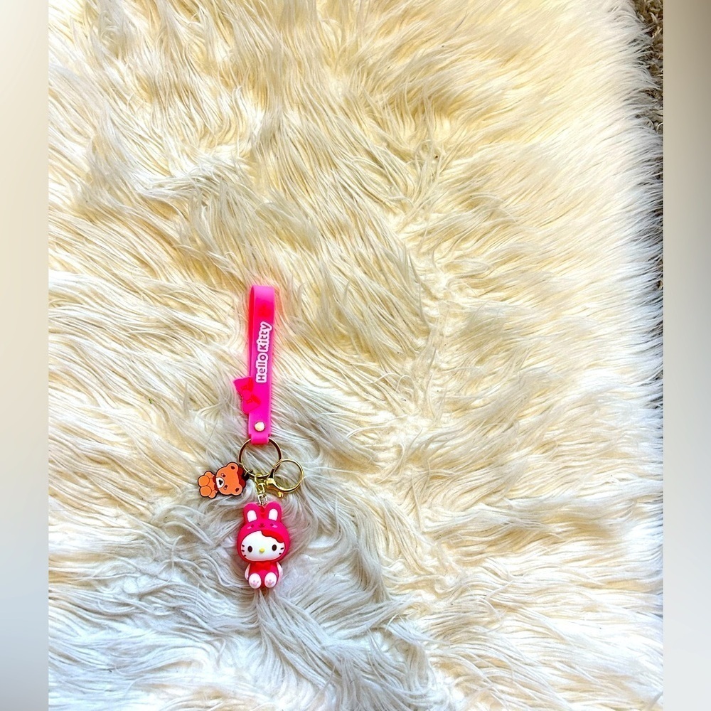 Pink Hello Kitty Keychain
